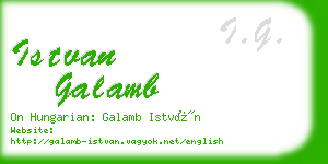 istvan galamb business card